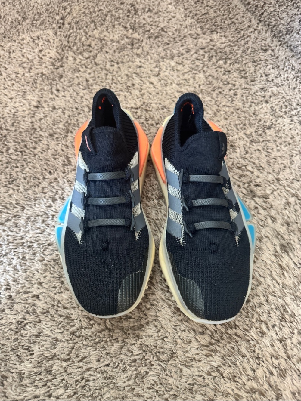 adidas Kids Navy, Gray, Blue and Orange Sneakers